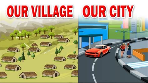 city vs town vs village